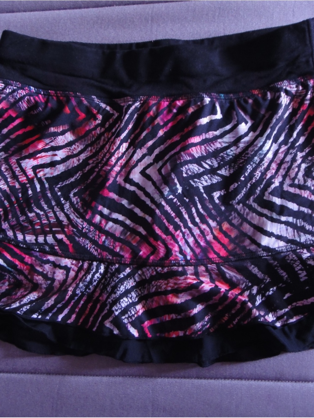 Women's Black & Pink Zebra Print Skort